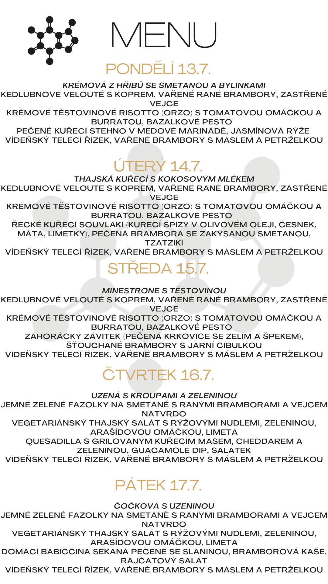 Obědové menu 